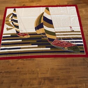 S O L D NWOT LIMITED VINTAGE ‘ 1984 ‘ FERRAGAMO SailBoat Wrap Sarong Wall Art